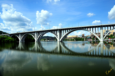The Henley Street Bridge in downtown Knoxville, Tennessee